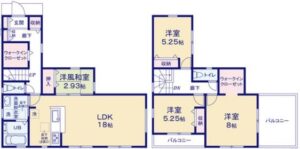 リーブルガーデン桜井市粟殿12期 2号棟 間取り図