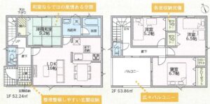 間取り 3号棟 クレイドルガーデン和歌山県岩出市中島字村前 第3期全5棟